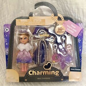 NIB Charming Bag Charms Snow Princess set by Jakks Pacific